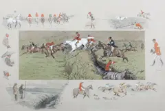 'An Irish Point-to-Point.' by 'Snaffles' Charlie Johnson Payne, Circa 1914, variously titled in watercolour, sold May 2011