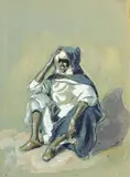 Le repos by Édouard Doigneau, Crayon, gouache et aquarelle, sold Apr 2005