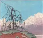 Jack Pine by Walter J. Phillips, colour woodcut, sold May 2003