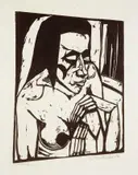 Hockende by Erich Heckel, 1913, Holzschnitt auf Velin, sold Dec 2007