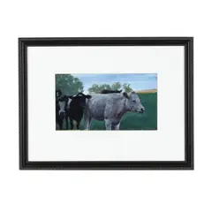 Cows Grazing by Tim Ford, Acrylic on paper, sold Oct 2026