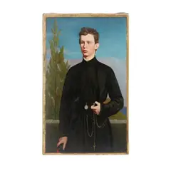 Portrait of a Young Priest by Friedrich Wasmann, Oil on canvas (lined), sold Oct 2026