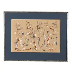 The First Dancers by Jeanette Sheehan, Hand-colored print, sold Oct 2026