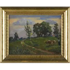 Landscape by Hugh Campbell, Oil on masonite, sold Jun 2009