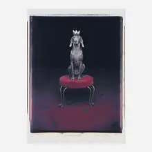 Crowned by William Wegman, 1991, unique large-format Polaroid Polacolor print, sold Sep 2026