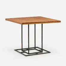 Café table, model WT-2701 by Walter Lamb, c. 1950, bronze, koa, sold Sep 2026
