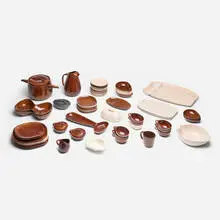 Collection of Raymor Modern Stoneware dinnerware by Ben Seibel, 1952, glazed stoneware, sold Sep 2026