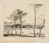 Le lac by Adolphe Beaufrère, Estampe, monogrammée, sold Jun 2018