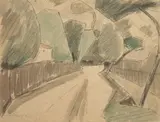 Environs de Meudon, 1910 by Albert Gleizes, Dessin à l'encre de Chine, crayon et aquarelle sur papier, sold Jun 2018