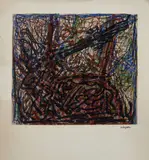 Abstraction by Jean Paul Riopelle, Estampe signée en bas à droite, sold Jun 2018