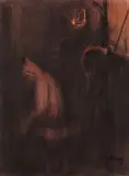 Vision nocturne by Joseph-Bernard Artigue, Pastel sur papier marouflé sur carton,, sold Sep 2018
