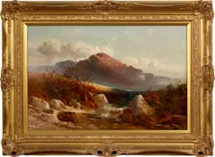 A Highland stream by Thomas Miles Richardson, oil on canvas, sold Feb 2011