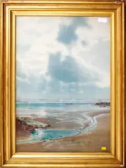 Coastal scene by Reginald Arthur, watercolour, sold Feb 2011