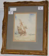 Ship at sea by Frederick James Aldridge, sold Jan 2011