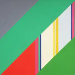 "Richmond[Ind]: 1970" by Michael Tyzack, Acrylic on canvas, sold Nov 2010
