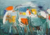 Untitled by Lys Hansen, Oil on board, sold Nov 2010