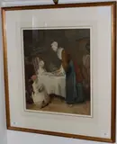 Woman and children at a table by Jean-Baptiste-Siméon Chardin, watercolour, sold Nov 2010