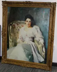 Portrait of Lady Agnew by John Singer Sargent, photographic reproduction on board, sold Dec 2010
