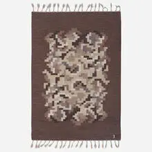 Korall flatweave carpet by Erik Lundberg, c. 1955, hand-woven wool, sold Jun 2021