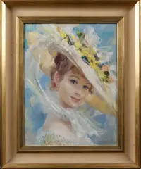 "Melanie" - a fashionable young lady by John Strevens, sold Oct 2010