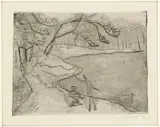 Kinder am Ufer by Erich Heckel, 1912, Kaltnadel und Flächenätzung auf festem Papier, sold Nov 2015