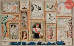 LE SALON DE 1904 by Lucien Métivet, Aquarelle, sold Sep 2018