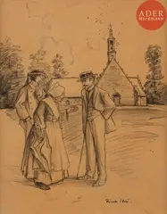 LOGIQUE CAMPAGNARDE by Ricardo Florès, 1911, Crayon, sold Sep 2018