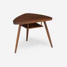 Rare and Early Wohl occasional table by George Nakashima, 1957, East Indian laurel burl, sold Sep 2026