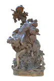 Groupe de bacchantes - XIXe siècle by Raoul Verlet, En terre cuite; légers éclats et collage en partie supérieure, sold Sep 2018