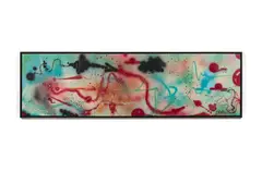 Portrait of Mr. Conti by Anthony Clark, 1983, Acrylic and spray paint on canvas ; signed ; countersigned, dated and titled on the back, sold Nov 2018