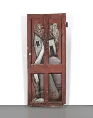 Porte 1, Shanghai by Seth, 2014, Peinture aérosol et acrylique sur porte en bois, sold Nov 2018