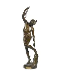 bronze figure of Mercury 'Départ de Mercure' by Raymond Sudre, bronze, sold Dec 2010