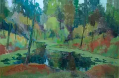 'Woodland Pool', by Ian Grant, sold Nov 2009