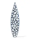 Tara by the sea by Ikon, 2018, Peinture acrylique fluorescente et aérosole sur réplique de coque de Tara, sold Jun 2018