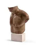 Asclepios by Igor Mitoraj, 1988, Bronze à patine brune et marbre, sold Nov 2018