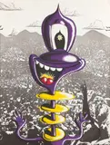 Thou shalt have no other gods before me by Kenny Scharf, 1986, Lithographie en couleurs, sold Nov 2018