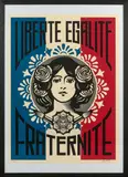 Liberté - Egalité - Fraternité by Shepard Fairey, 2016, Sérigraphie en couleurs, sold Nov 2018