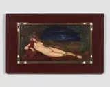 Odalisque by Nicolaï Kalmakov, 1927, Huile sur carton, sold Oct 2018