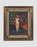 Diane sortant du bain by Nicolaï Kalmakov, 1931, Huile sur carton, sold Oct 2018