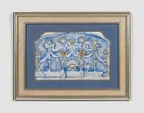 Projet de décor - La Belle au Bois Dormant, la mariage d'Aurore by Mstislav Valerianovitch Dobuzhinsky, 1937, Gouache et encre sur papier, sold Oct 2018