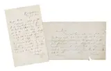 Réunion de 2 lettres autographes signées à Robert Hunt by Michael Faraday, Réunion de 2 lettres autographes signées à Robert Hunt, scientifique britannique et auteur du premier traité de photogra, sold Nov 2018