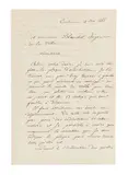 Lettre autographe signée by Guillaume-Henri Dufour, Annotations à la mine de plomb mal effacées au dos, sold Nov 2018