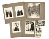 Réunion de 8 photographies de la famille Einstein, dont une signée par Albert Einstein, montées sur carton gris by Albert Einstein, Réunion de 8 photographies, en tirages argentiques d'époque :, sold Nov 2018