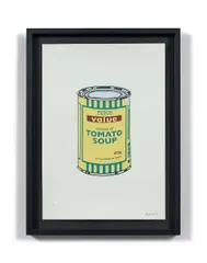 Soup can Yellow / Emerald / Brown by Banksy, 2005, Sérigraphie sur papier, sold Oct 2018