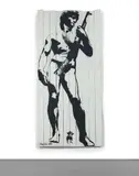 David by Blek le Rat, Pochoir et peinture aérosol sur palissade en bois, sold Oct 2018