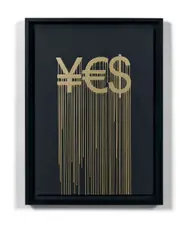 Liquidated YES by Zevs, 2012, Sérigraphie sur papier, sold Oct 2018