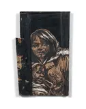 Myrtle Avenue by Swoon, 2006, Pochoir sur papier contrecollé sur panneau de bois de récupération, sold Oct 2018