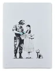 Stop and search by Banksy, 2007, Sérigraphie sur papier, sold Oct 2018