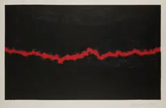 Éclair rouge by Rotraut, 1988, Lithographie, sold Apr 2018