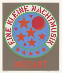 Eine kleine Nachtmusik by Robert Indiana, 1971, Farbserigrafie auf festem Velin, sold Sep 2026